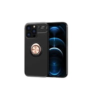 Apple iPhone 13 Pro Uyumlu Kılıf Zore Ravel Silikon Kapak (Siyah-Rose Gold)