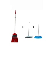 3 Lü Temizlik Seti Metal Saplı Fırça Çekpas Çekçek Lux Katlanabilir Faraş