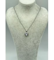 Çelik Silver Taşlı Kalp Kolye - 25-ctr265