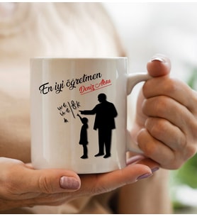 BK Gift Kişiye Özel Öğretmenler Günü Tasarımlı Beyaz Kupa Bardak - 5, Öğretmene Hediye, Öğretmenler Günü