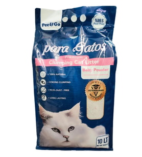 Pee&Go Clumping Cat Litter Baby Powder (Bebek-Pudralı)