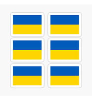 Ukrayna Ukraine 6 Adet 5 Cm Minik bayrak Sticker Yapıştırma