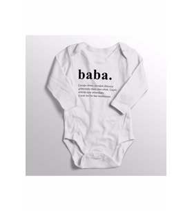 Bebek Beyaz Baba Kelime Anlamlı Zıbın 4