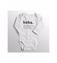 Bebek Beyaz Baba Kelime Anlamlı Zıbın 4
