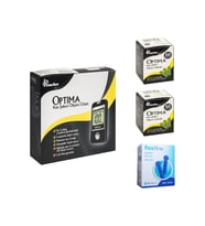 Optima Şeker Ölçüm Cihazı + Strip 100 Adet + 100 Lanset