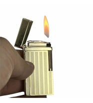 Dupont Tarz Yandan Çarklı Metal Çakmak Altın (Renksiz)