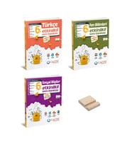 6. Sınıf Türkçe Fen Bilimleri ve Sosyal Bilgiler 3lü Set + Telefon Standı