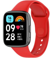Xiaomi Redmi Watch 3 Active İle Uyumlu Klasik Zore Kordon, Ayarlanabilir, Terletmeyen Tokalı Tasarım - Kırmızı