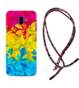 Samsung J6 Plus J7 Prime J7 Pro M20 Kılıf Boyun Asklı Rasta Silikon Yapraklar 1634