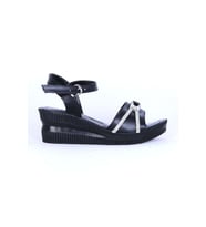 Moda Ayakkabı 149 Ortopedik Kadın 7Cm Sandalet Ayakkabı (Siyah)