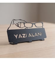 Kişiye Özel Göz Doktoru Metal Masa İsimliği Optisyen Gözlükçü Ofis Yeni İş Hediyesi