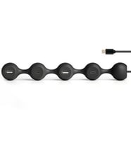 Lexon Peas Hub C USB Çoğaltıcı Siyah