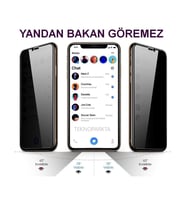 Iphone 14 Pro Max Hayalet Privacy Gizli Görünmez Tam Kaplayan Kırılmaz Cam Ekran Koruyucu