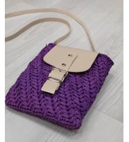 El örgüsü telefon çantası, mini bag