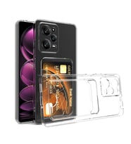Xiaomi Redmi Note 12 Pro 5G Kılıf Şeffaf Kartlıklı Kamera Korumalı Silikon (Renksiz)