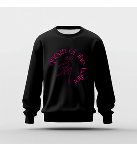 Queen Of The Dance Basic Sweatshirt (Siyah)