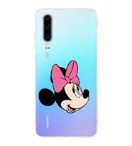 Huawei P30  Kamera korumalı Kapak Minnie Mouse Tasarımlı  Şeffaf Kılıf