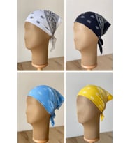 %100 Pamuklu Klasik Desen Unisex 4lü Bandana Seti Renkli Bandana Etnik Desenli A Kalite Bandana