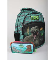 x Dekomus "T-Rex Force Collection" Jurassıc World Lisanslı Okul ve Kalem Çantası Seti