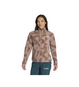 adidas W Terrex Mt Aop Fz Fl Kadın Outdoor Ceketi JN0997 Kahverengi
