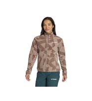 adidas W Terrex Mt Aop Fz Fl Kadın Outdoor Ceketi JN0997 Kahverengi
