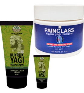 İbn-i Sina Kuyruk Yağı Dindirici Krem Kas Sırt Bel El Ayak Kullanım 50 ml + 150 ml Painclass Büyük B