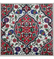 Armada Çini 20x20 Cm ED 308 Kırmızı İznik Rumi El dekoru Çini Pano