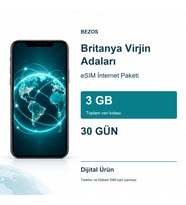 Britanya Virjin Adaları eSIM İnternet Paketi 3 GB 30 Gün