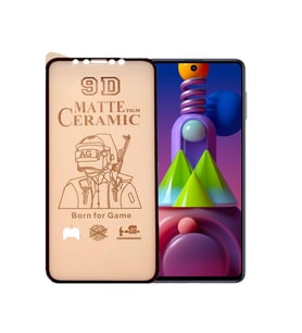 Logis Samsung M51 9D Mat Seramik Tam Kaplayan Ekran Koruyucu Cam (Şeffaf)