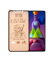 Logis Samsung M51 9D Mat Seramik Tam Kaplayan Ekran Koruyucu Cam (Şeffaf)