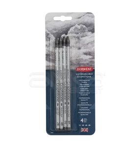 Derwent Watersoluble Graphitone Aquarel Grafit Kalem 4lü Set