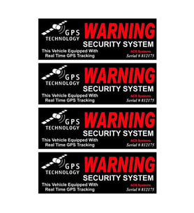 4x Gps Uydudan Takip sistemi Var araba Sticker