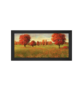 Soyut Şekiller Motifli Kanvas Tablo 50 x 70 cm Siyah Çerçeve