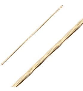 Balıksırtı Modeli 14 Ayar Altın Bileklik 3Mm