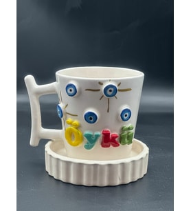 Çoklu Nazarlı İsimli Mug Kupa 200ml (Karışık)
