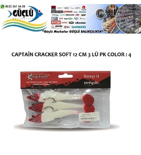 LEVREK TURNA SİLİKONU CAPTAIN CRACKER SOFT 12 CM 3’LÜ PK RENK : 4