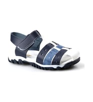Arzen 4009 Kafesli Erkek Çocuk Bebe Sandalet Ayakkabı (Lacivert-Mavi)