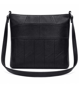 Hakiki Deri Kadın Omuz & Çapraz Çanta 30×30 cm – Siyah, Günlük Kullanım, Şık Tasarım