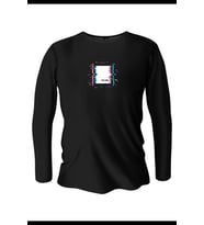 Squid Game Baskılı Uzun Kollu Bisiklet Yaka Erkek Siyah T-Shirt