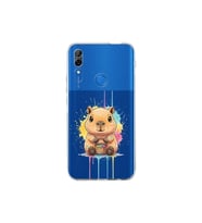 Huawei P Smart S ile Uyumlu Splash Kapibara Tasarımlı Şeffaf Silikon Kılıf