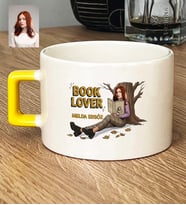 Kişiye Özel Karikatürlü Book Lover Lüks Fincan Doğum Günü Hediyesi