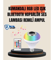 12W Led Ampul – Renkli Işık Dahili Hoparlör Özellikli
