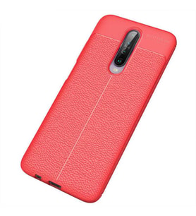 Xiaomi Poco X2 Kılıf Pu-Deri Leather Pu Serisi Esnek Soft Ultra Protection (Kırmızı)