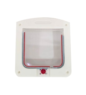 4 Yolu Kedi Köpek Kapısı 22x20x3 cm, Pvc ve Ahşap Malzeme