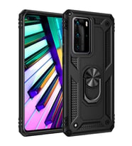 Huawei P40 Pro Kılıf Yüzüklü Zırh Tank Vega (Siyah)