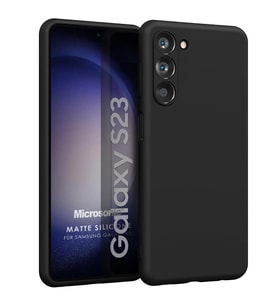 Microsonic Matte Silicone Samsung Galaxy S23 Kılıf Siyah (Siyah)