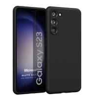 Microsonic Matte Silicone Samsung Galaxy S23 Kılıf Siyah (Siyah)