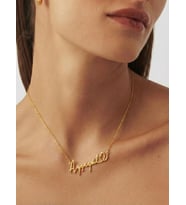 Kişiye Özel 925 Ayar Gümüş Zarif İsim Kolye (Gold)