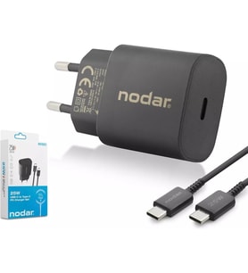 Nodar ND1003 25W Pd Süper Hızlı Şarj Seti Type-C To Type-C Kablolu