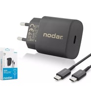 Nodar ND1003 25W Pd Süper Hızlı Şarj Seti Type-C To Type-C Kablolu